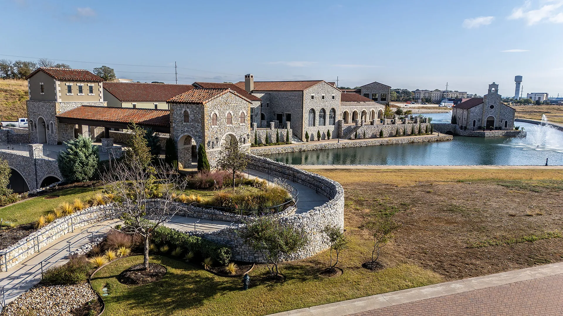Chapel area of Entrada Village, Westlake, Texas